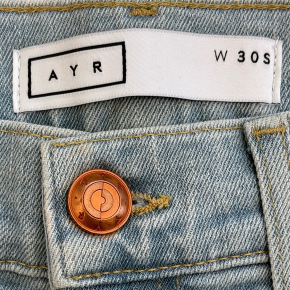 AYR The Sugar Jeans Straight Leg High Rise Light Wash Size 30 - Picture 4 of 10